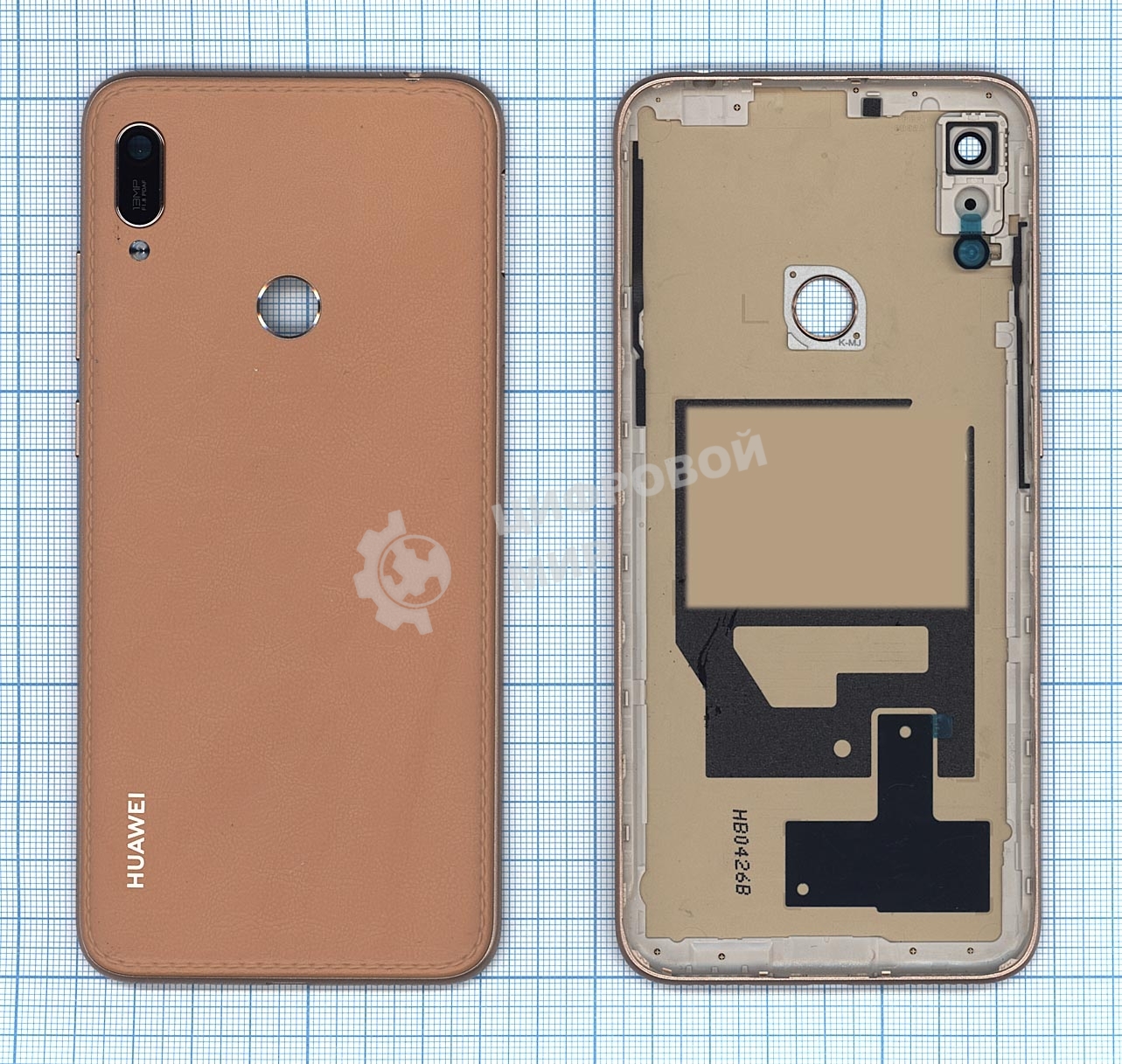 Задняя крышка для Huawei Y6 2019 коричневая