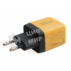 Сетевое зарядное устройство с дисплеем Cablexpert MP3A-PC-53, 35Вт GaN, QC3.0/PD3.0, 1хUSB, 1хType-C, желтый, коробка