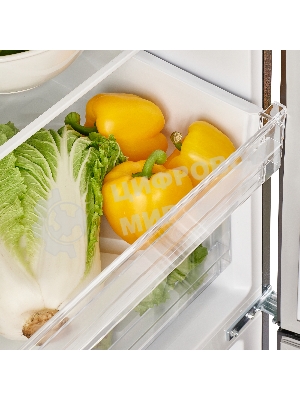 Холодильник Maunfeld MFF200NFSB10 Inverter черный двухкамерный 257/94л морозилка снизу, No Frost