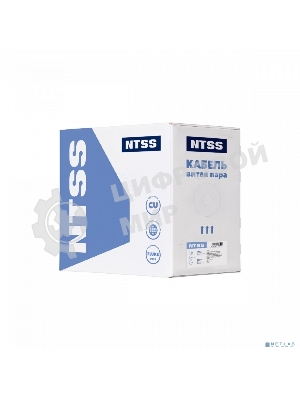 Кабель витая пара NTSS F/UTP 5e 4 пары одножильный 24AWG медь 305м внутренний нг(А)-HF (LSZH) серый NTSS-IN-FUTP4-5e-LSZH-GY