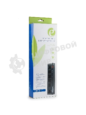 Сетевой фильтр Energenie Сетевой фильтр EG-PMS2-LAN программируемый, черный (10А, LAN, 6 розеток)