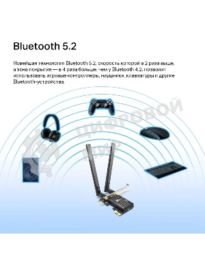 Адаптер PCI Express TP-Link Archer TX55E AX3000 Wi-Fi 6 Bluetooth 5.2