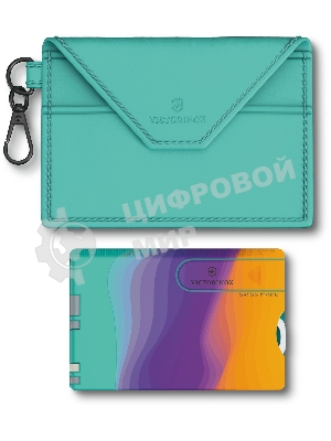 Швейцарская карта Victorinox Swiss Card Classic Sydney Style (0.7100.E222) бирюзовый коробка подарочная