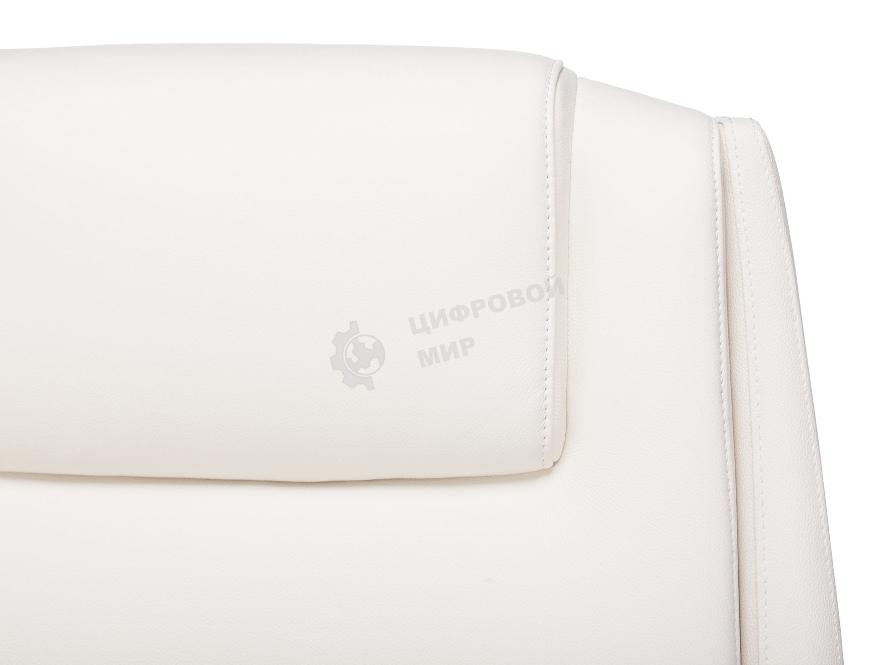 Кресло руководителя Бюрократ DUKE белый, кожа, крестовина металл/дерево