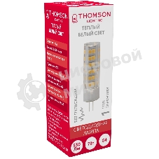 Лампа светодиодная Thomson TH-B4232 7Вт цок.: G4 капсул. 220B 3000K св. свеч. бел. теп. (упак.: 1 шт)