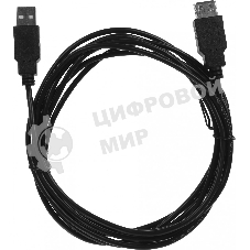 Кабель-удлинитель KingPrice KP-AmAf-v2-3m USB A(m) USB A(f) 3м черный