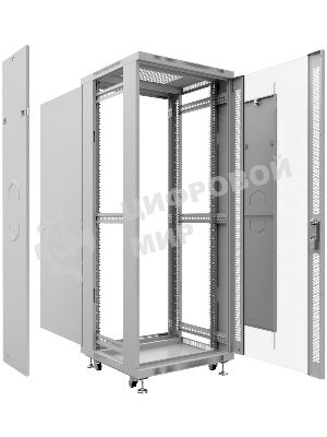 Шкаф телекоммуникационный напольный Cabeus SH-05C-32U60/60 IP20, 32U, 1610х600х600 мм (ВхШхГ), дверь: стекло, разборный, цвет: серый