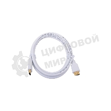 Кабель Cablexpert HDMI CC-HDMI4-W-6, 19M/19M, v2.0, медь, позол.разъемы, экран, 1.8м, белый, пакет