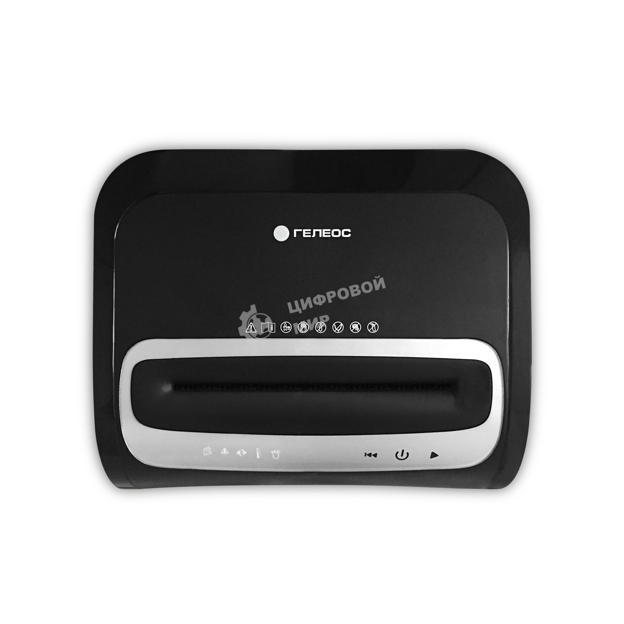 Шредер ГЕЛЕОС УМ35-5, (DIN P-5), фрагмент 1,9х14мм, 24-27 лист (70г/м2), CD/пл.карты/скрепки/скобы, 35 литров 