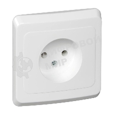 Розетка 1-м СП Этюд 16А IP20 без заземл. бел. SchE PC16-001B