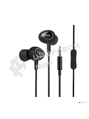 Проводные наушники Hoco M3 черный, внутриканальные, Jack 3.5 мм