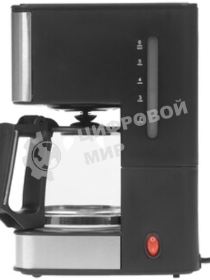Кофеварка капельная Centek CT-1144 серебристый/черный, исп. кофе - молотый, 0.8 л, 680 Вт.