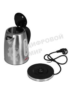 Электрочайник Aresa AR-3483 серебристый, 1.7 л, 2200 Вт, скрытый нагревательный элемент