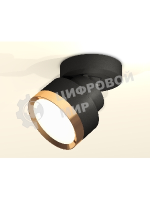 Светильник Ambrella Light XM8102004 SBK/PYG черный песок/золото желтое полированное GX53 (A2229, A2106, C8102, N8124)