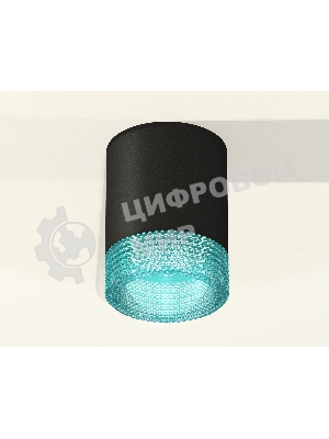 Светильник Ambrella Light XS6302043 SBK/BL черный песок/голубой MR16 GU5.3 (C6302, N6153)