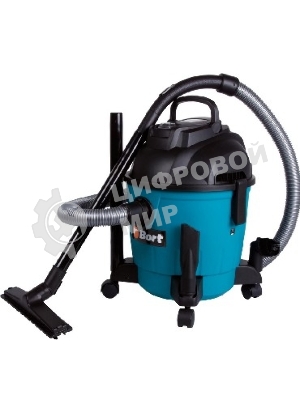 Пылесос строительный Bort BSS-1218 91272256 1200 Вт, вместимость 18 л, 26,5 л/сек, 6,3 кг, набор аксессуаров 7 шт