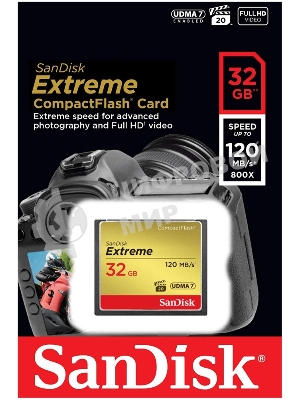 Флеш карта CF 32GB SanDisk Extreme 120MB/s