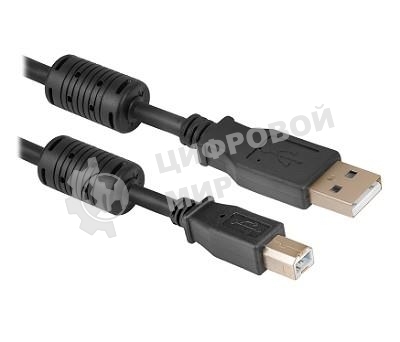 Кабель Defender USB04-06 PRO Кабель USB 2.0 для соед. 1.8м AM/BM, зол.конт, 2фер.фил.