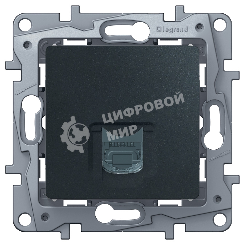 Розетка Legrand ETIKA RJ45 6 UTP антрацит 672653