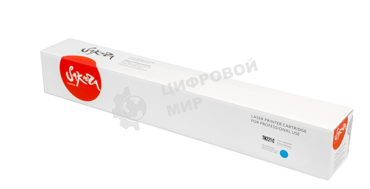 Тонер-туба Sakura KMTN-221C (A8K3450) для Konica Minolta, голубой, 21000 к.