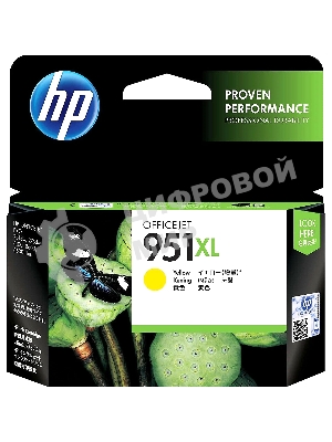 Картридж струйный HP 951XL CN048AE желтый для HP OJ Pro 8100/8600 (1500 стр.)