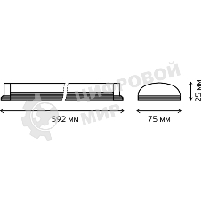 Светильник LED Gauss ДПО 18Вт 6500К 596х75х25 IP20 (аналог ЛПО)