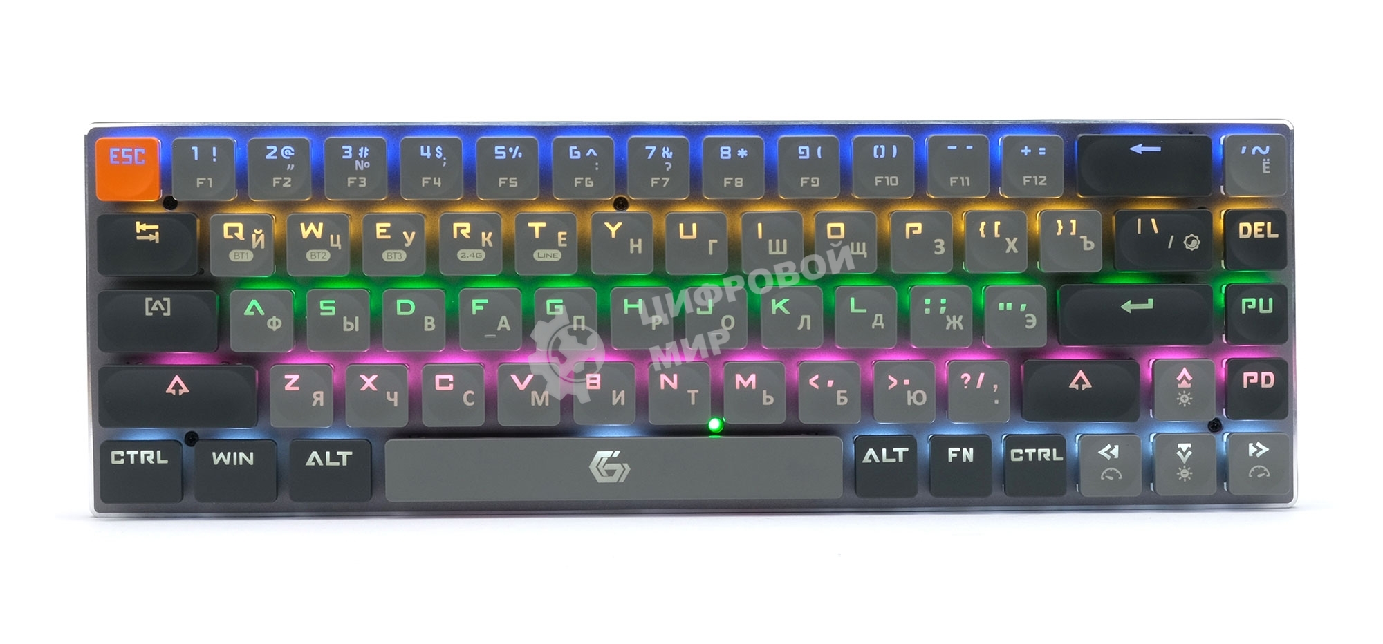 Клавиатура беспроводная Gembird KBW-7 Bluetooth, USB серая