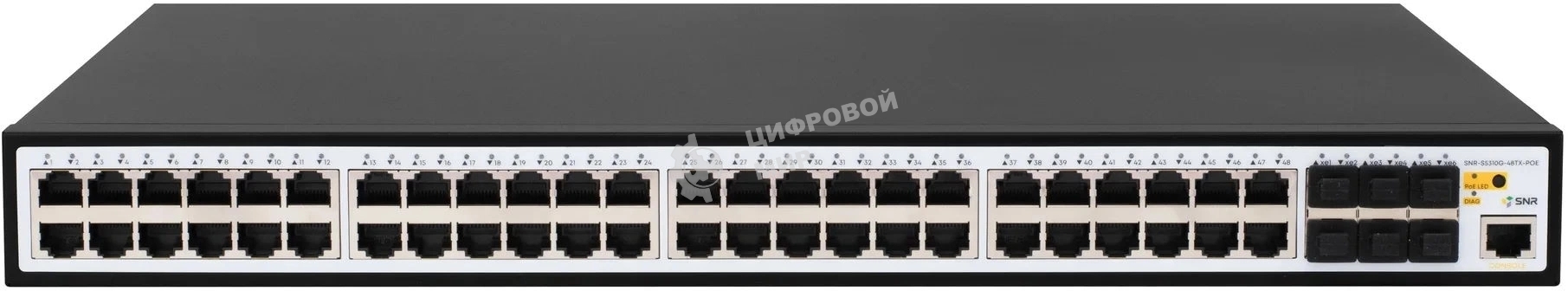 Коммутатор SNR SNR-S5310G-48TX-POE, 1 Гбит/с, количество портов 48 шт, (L2)