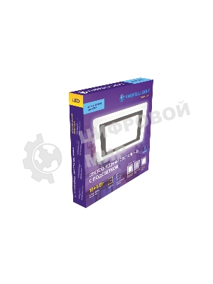 Встраиваемый cветодиодный светильник с подсветкой Ambrella light DCR396 18W+6W 4200K+4200K 220-240V 245*245*20 (A210*210)
