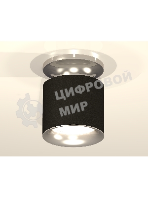 Светильник Ambrella Light XS7402083 SBK/PSL черный песок/серебро полированное MR16 GU5.3 (N7927, C7402, N7012)
