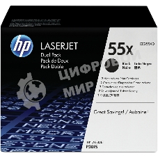 Картридж лазерный набор из 2 шт HP LaserJet CE255XD черный для LJ P3015(2 х 12500 стр)