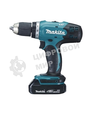 Дрель-шуруповерт Makita DDF453SYE, 18 В, 1,5 Ач, 42 Нм, щеточный