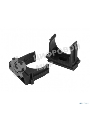 Крепеж-клипса ЭРА (черный) для трубы d 16мм (100/2000/70000)