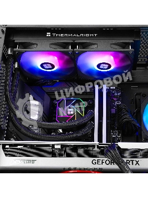 Система жидкостного охлаждения Thermalright Aqua Elite 240 V3 (240мм, Black, ARGB/ Fans: 2x120мм, 66.17CFM, 25.6dBA, 1500RPM/ Pump height 53mm, 23dBA, 3300RPM, Rad thickness 27mm/ S: 1700, 1200, 20XX, 115X, AM5, AM4)