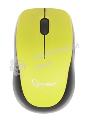 Мышь беспроводная Gembird MUSW-360-LM желтый, 1000 dpi, радиоканал, USB, кнопки - 3