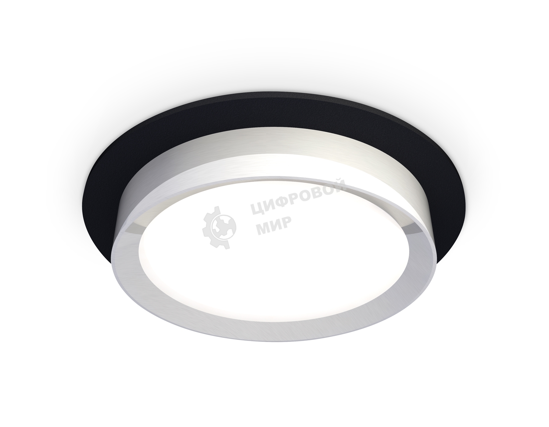 Комплект встраиваемого светильника Ambrella light XC8051003 SBK/PSL черный песок/серебро полированное GX53 (C8051, N8118)