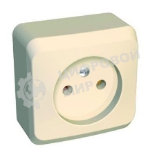 Розетка 1-м ОП Этюд 16А IP20 без заземл. крем. SchE PA16-001K
