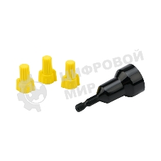 Соединительный изолирующий зажим Rexant с лепестками СИЗ-11 ø 9,8 мм (0,75-6 мм²), желтый (100 шт./уп.)