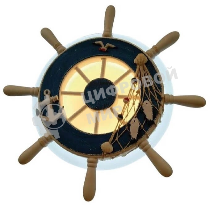 Светильник Hiper настенно-потолочный Штурвал LED 14Вт белый/голубой H062-1