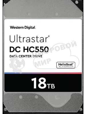 Жесткий диск Western Digital Original SATA-III 18Tb 0F38459 WUH721818ALE6L4 Ultrastar DC HC550 (7200rpm) 512Mb 3.5