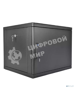 Шкаф телекоммуникационный настенный разборный ЦМО 9U (600 x 650) съемные стенки, дверь металл, черный (ШРН-М-9.650.1-9005)