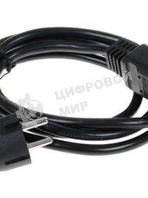 Кабель питания Cablexpert PC-S22-C19-2.5-1.5M, Schuko-C19, 3x2.5мм2, 16A, с заземлением, медь, 1.5м, черный, пакет