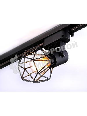 Трековый однофазный светильник Ambrella light GL5002 BK черный E27 max 40W D92*163