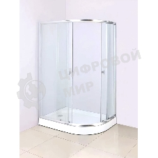 Душевой уголок BAU Dream Hit с поддоном 120x80х195, прозрачное закаленное стекло, хромированный профиль, правая