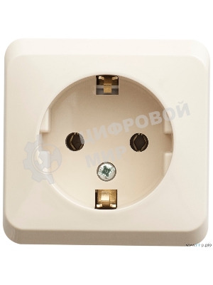 Розетка 1-м ОП Этюд 16А с заземл. крем. SchE PA16-003K