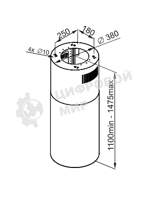 Вытяжка островная Maunfeld Lee Isla 39 черный, 38 см, 1000 куб. м/ч, 52 дБ