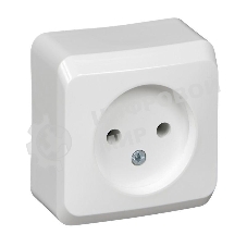 Розетка без заземления без шторок Systeme electric PA16-001B ЭТЮД О/У 16А 250B, белый,