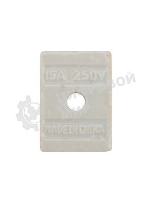 Клемма керамическая винтовая Rexant 10 мм² 2 пары контактов с крепежным отверстием (100 шт./уп.)