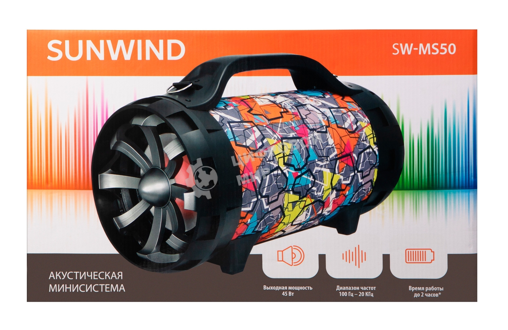 Минисистема SunWind SW-MS50 черный 45Вт FM USB BT SD/MMC