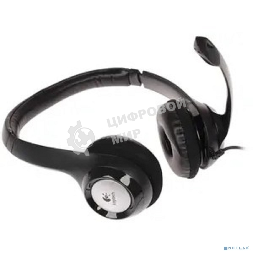 Гарнитура проводная Logitech Headset H390 USB черный